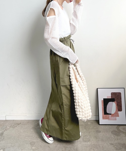 Futier land（フューティアランド）の「ベネシャンカーゴスカート（スカート・レディース・アイボリー/ブラック/カーキ/イエロー・FREE）」の11枚目の写真