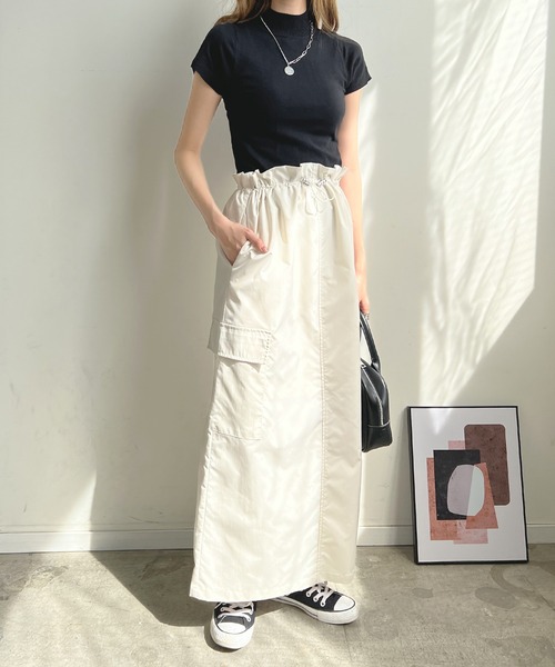 Futier land（フューティアランド）の「ベネシャンカーゴスカート（スカート・レディース・アイボリー/ブラック/カーキ/イエロー・FREE）」の7枚目の写真