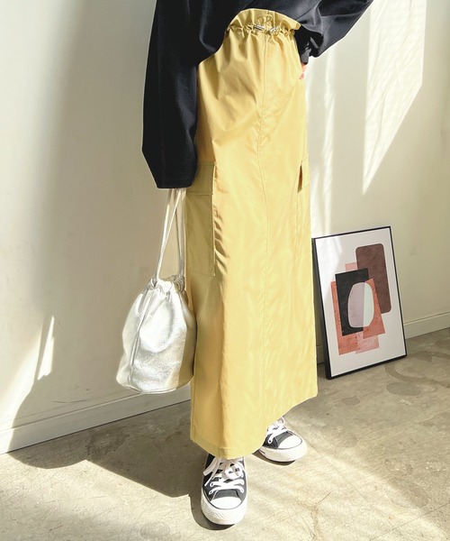 Futier land（フューティアランド）の「ベネシャンカーゴスカート（スカート・レディース・アイボリー/ブラック/カーキ/イエロー・FREE）」の18枚目の写真