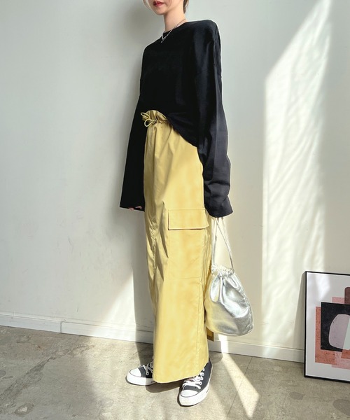 Futier land（フューティアランド）の「ベネシャンカーゴスカート（スカート・レディース・アイボリー/ブラック/カーキ/イエロー・FREE）」の19枚目の写真