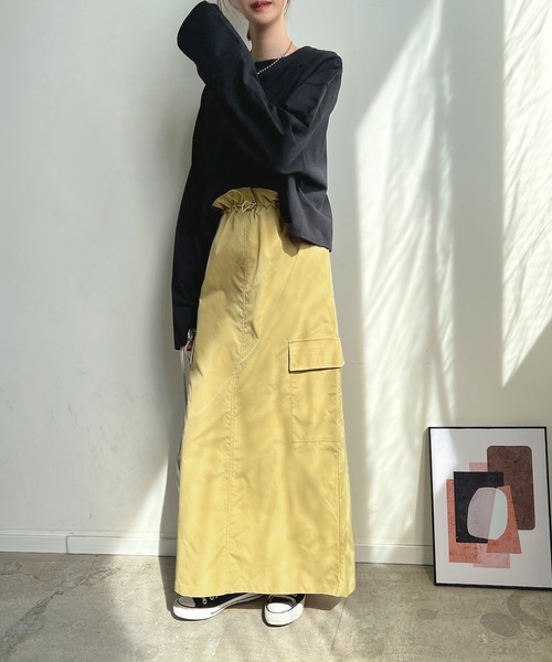 Futier land（フューティアランド）の「ベネシャンカーゴスカート（スカート・レディース・アイボリー/ブラック/カーキ/イエロー・FREE）」の9枚目の写真
