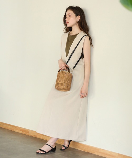 aity(アイティ)の「ボートネックワッフルタンクトップ 夏服(タンクトップ・レディース・ブラック/ホワイト/ネイビー/パープル/オレンジ/カーキ/グレー・M)」の20枚目の写真