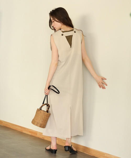 aity(アイティ)の「ボートネックワッフルタンクトップ 夏服(タンクトップ・レディース・ブラック/ホワイト/ネイビー/パープル/オレンジ/カーキ/グレー・M)」の22枚目の写真