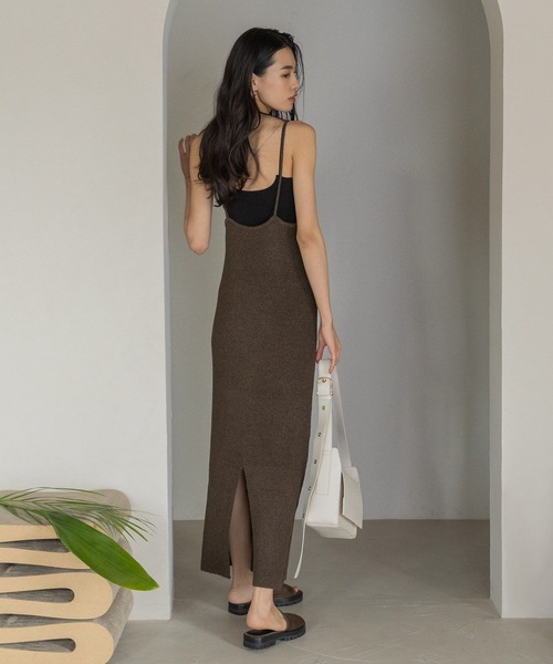 eL（エル）の「【eL】Ribbon Cami Dress/196483（ワンピース・レディース・ブラウン系その他/パープル系その他/ネイビー系・FREE）」の4枚目の写真