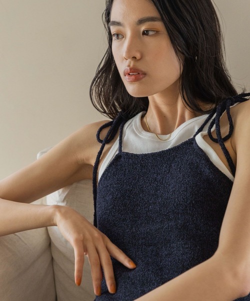 eL（エル）の「【eL】Ribbon Cami Dress/196483（ワンピース・レディース・ブラウン系その他/パープル系その他/ネイビー系・FREE）」の20枚目の写真