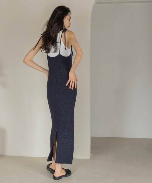 eL（エル）の「【eL】Ribbon Cami Dress/196483（ワンピース・レディース・ブラウン系その他/パープル系その他/ネイビー系・FREE）」の17枚目の写真