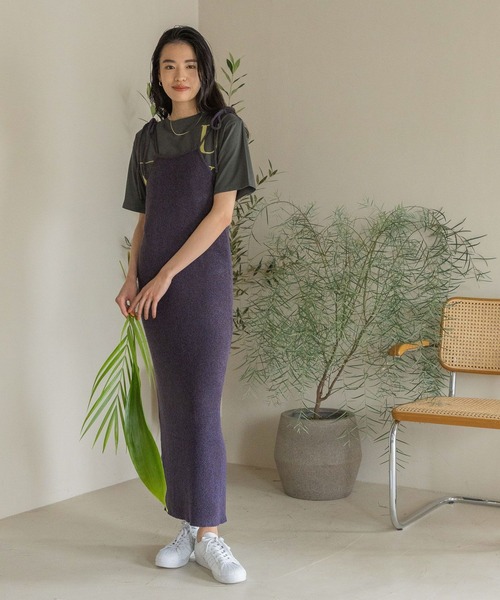 eL（エル）の「【eL】Ribbon Cami Dress/196483（ワンピース・レディース・ブラウン系その他/パープル系その他/ネイビー系・FREE）」の5枚目の写真