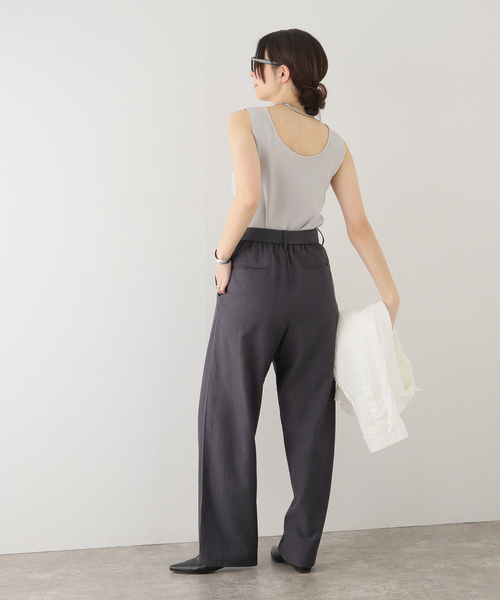 B.C STOCK(ベーセーストック)の「2WAYニットタンク(タンクトップ・レディース・グリーン/ブラウン/チャコールグレー/アイボリー・FREE)」の7枚目の写真