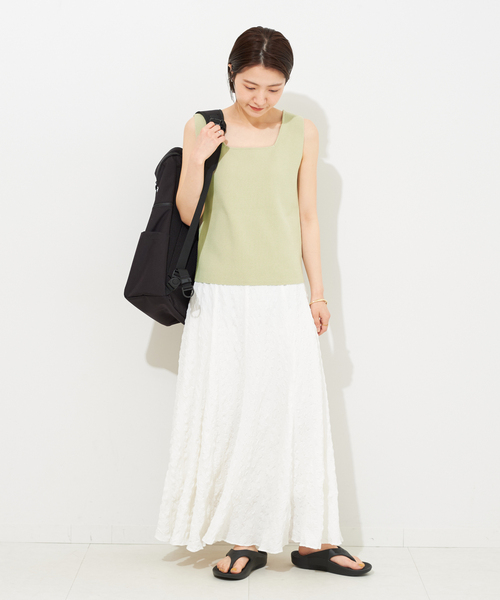 B.C STOCK(ベーセーストック)の「2WAYニットタンク(タンクトップ・レディース・グリーン/ブラウン/チャコールグレー/アイボリー・FREE)」の20枚目の写真