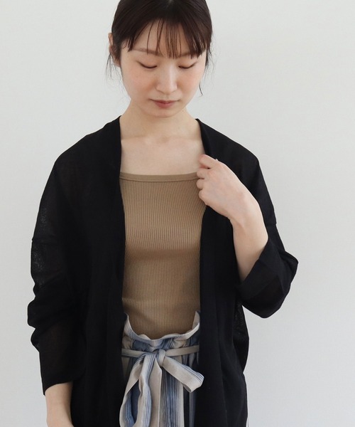 yuni(ユニ )の「△スーピマテレコキャミタンク(タンクトップ・レディース・ホワイト/ブラック/ベージュ・FREE)」の6枚目の写真