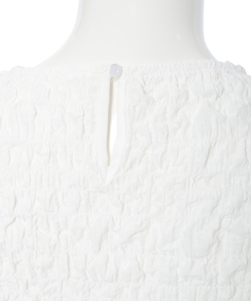 fifth（フィフス）の「ぽこぽこシャーリングデザイントップス（シャツ/ブラウス・レディース・ブラック/ホワイト・M）」の16枚目の写真