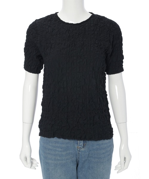 fifth（フィフス）の「ぽこぽこシャーリングデザイントップス（シャツ/ブラウス・レディース・ブラック/ホワイト・M）」の15枚目の写真