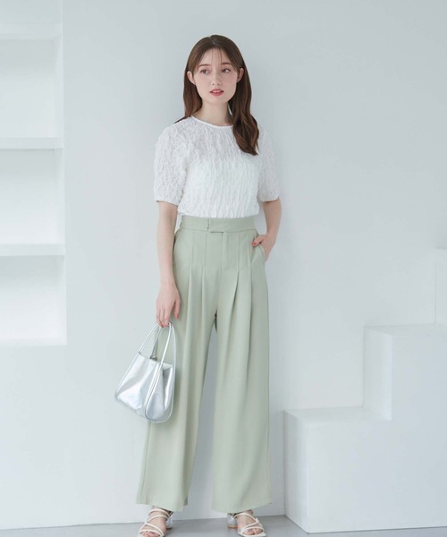 fifth（フィフス）の「ぽこぽこシャーリングデザイントップス（シャツ/ブラウス・レディース・ブラック/ホワイト・M）」の18枚目の写真