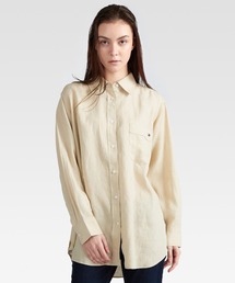 TOMMY HILFIGER | リネンオーバーサイズロングスリーブシャツ(シャツ/ブラウス)