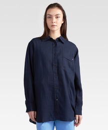 リネンオーバーサイズロングスリーブシャツ