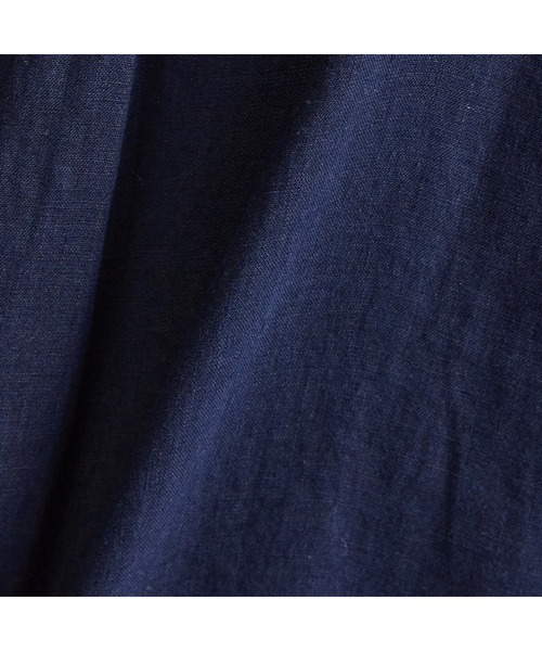 TOMMY HILFIGER(トミーヒルフィガー)の「リネンオーバーサイズロングスリーブシャツ(シャツ/ブラウス・レディース・ベージュ/ネイビー/ホワイト・32inch/34inch/36inch)」の10枚目の写真