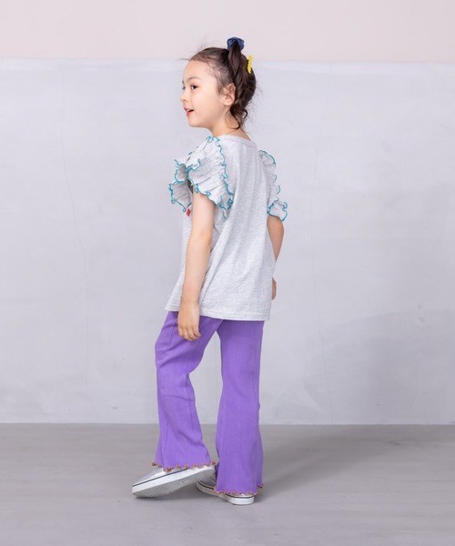 CALMIA（カルミア）の「メローフレアーパンツ(90～150cm)（その他パンツ・キッズ・ブラック/ラベンダー/ライトグリーン・90/100/110/120/130/140/150）」の12枚目の写真