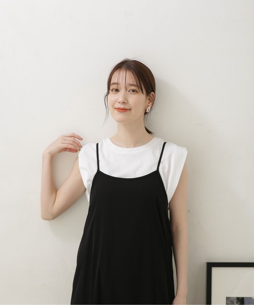 NANO universe(ナノユニバース)の「LB.04/超長綿タックノートップス(Tシャツ/カットソー・レディース・オフホワイト/ブラウン/ベージュ・FREE)」の15枚目の写真