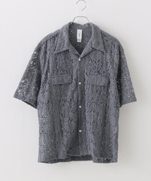 JOINT WORKS | 【Niche. /ニッチ】Open Collar S/S Shirts-Lace Flower(シャツ/ブラウス)