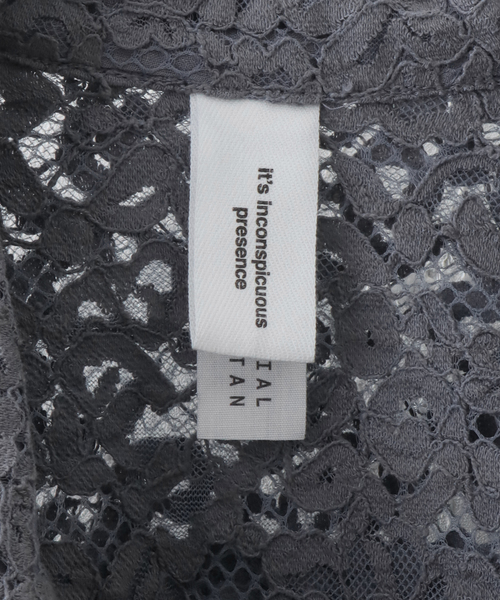 JOINT WORKS（ジョイントワークス）の「【Niche. /ニッチ】Open Collar S/S Shirts-Lace Flower（シャツ/ブラウス・メンズ・チャコールグレー・MEDIUM/LARGE）」の6枚目の写真