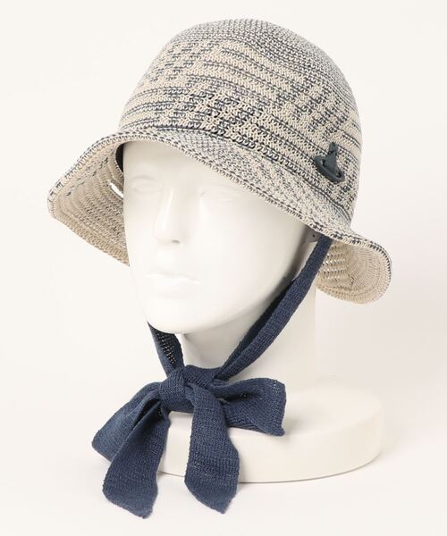 vivienne westwood リネンサーモジャカード リボンハット Vivienne Westwood ACCESSORIES（ヴィヴィアンウエストウッド
