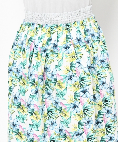 Denime（ドゥニーム）の「FLOWER PATTERN SKIRT/フラワーパターンスカート（スカート・レディース・グリーン/レッド・FREE）」の7枚目の写真