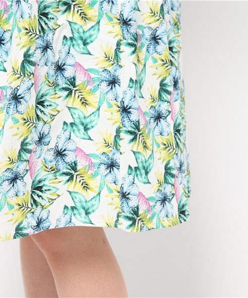 Denime（ドゥニーム）の「FLOWER PATTERN SKIRT/フラワーパターンスカート（スカート・レディース・グリーン/レッド・FREE）」の8枚目の写真