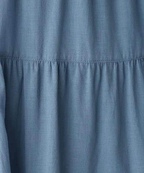 OPAQUE.CLIP(オペークドットクリップ)の「◆オーガニックコットン混 ティアードワンピース【洗濯機洗い可】(ワンピース・レディース・ブラック/ブルー/オレンジ系その他/ライトパープル・38/40)」の7枚目の写真