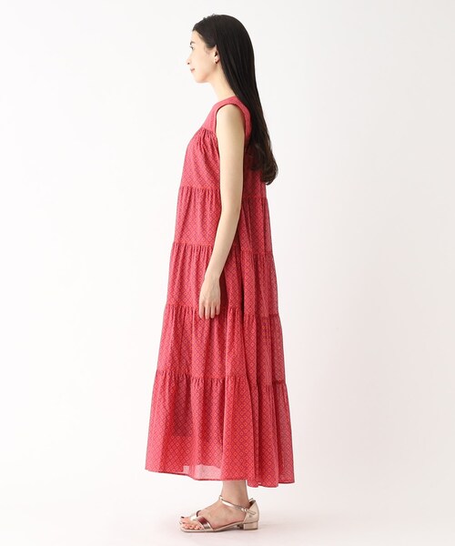 OPAQUE.CLIP(オペークドットクリップ)の「◆オーガニックコットン混 ティアードワンピース【洗濯機洗い可】(ワンピース・レディース・ブラック/ブルー/オレンジ系その他/ライトパープル・38/40)」の8枚目の写真