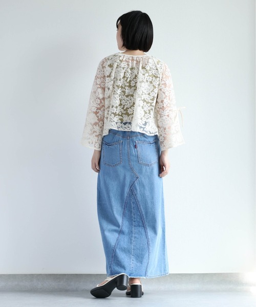 cepo(セポ)の「リボン付き総レースブラウス 2WAY(シャツ/ブラウス・レディース・オフホワイト/ブラック・M)」の18枚目の写真