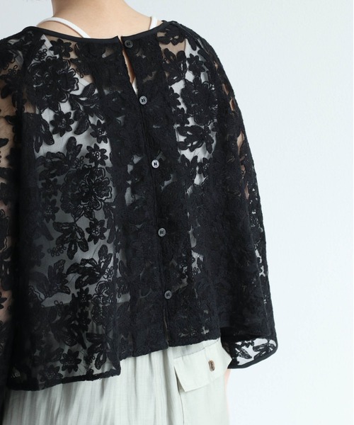 cepo(セポ)の「リボン付き総レースブラウス 2WAY(シャツ/ブラウス・レディース・オフホワイト/ブラック・M)」の16枚目の写真