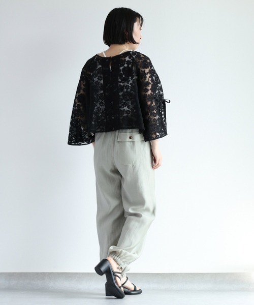 cepo(セポ)の「リボン付き総レースブラウス 2WAY(シャツ/ブラウス・レディース・オフホワイト/ブラック・M)」の19枚目の写真