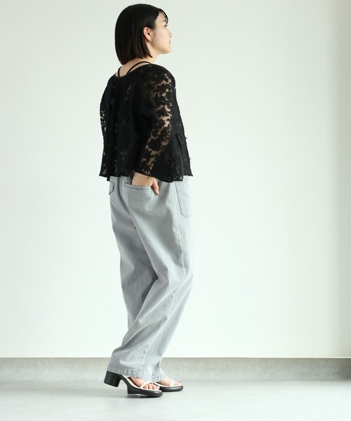 cepo(セポ)の「リボン付き総レースブラウス 2WAY(シャツ/ブラウス・レディース・オフホワイト/ブラック・M)」の7枚目の写真