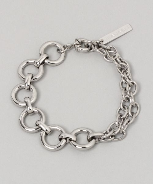 JEANASIS（ジーナシス）の「【ステンレス】リングチェーンブレス/971326（ブレスレット・レディース・シルバー/ゴールド・FREE）」の2枚目の写真