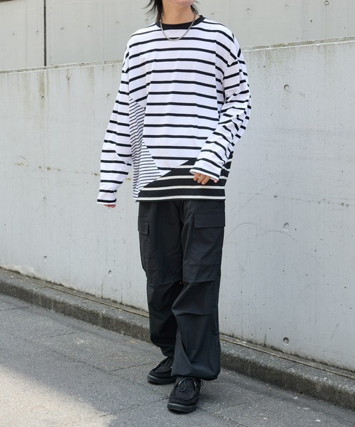 COLONY 2139（コロニートゥーワンスリーナイン）の「ストレッチカーゴパンツ（カーゴパンツ・メンズ・カーキ/ブラック・MEDIUM/LARGE）」の4枚目の写真