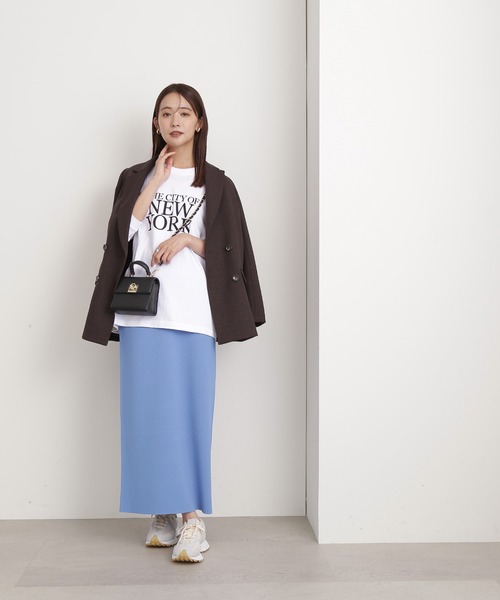 N.（N. Natural Beauty Basic）（エヌエヌナチュラルビューティーベーシック）の「◆ムジジャガードスカート（スカート・レディース・グレー/ブルー/ブラック・MEDIUM）」の22枚目の写真