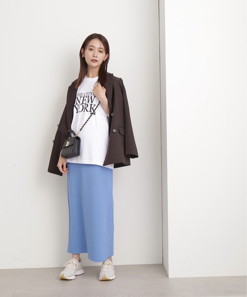 N.（N. Natural Beauty Basic）（エヌエヌナチュラルビューティーベーシック）の「◆ムジジャガードスカート（スカート・レディース・グレー/ブルー/ブラック・MEDIUM）」の17枚目の写真