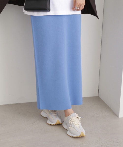 N.（N. Natural Beauty Basic）（エヌエヌナチュラルビューティーベーシック）の「◆ムジジャガードスカート（スカート・レディース・グレー/ブルー/ブラック・MEDIUM）」の19枚目の写真