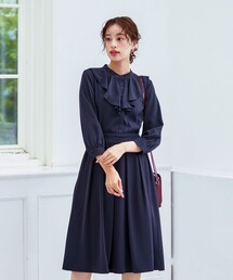 【洗える】ラッフルフリルワンピース