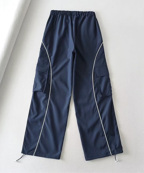ALL RUNS(オールランズ)の「▲ラインワイドレッグカーゴパンツ ストリート Y2K(カーゴパンツ・レディース・ネイビー/ブラック・M/L)」の12枚目の写真