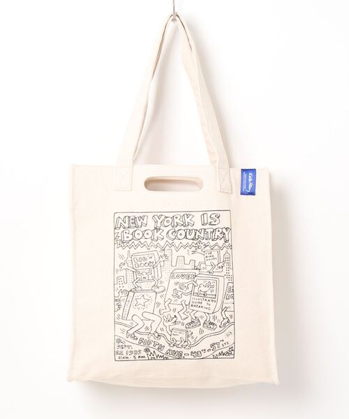 Keith Haring（キース・ヘリング）の「【Keith Haring/キースヘリング】2WAY キャンバス TOTE BAG ポケット付き（トートバッグ・メンズ・ホワイト/ブラック/ブラック系その他/ホワイト系その他・FREE）」の10枚目の写真