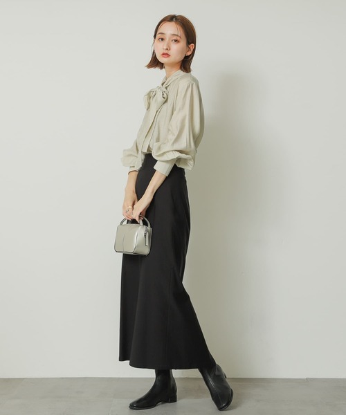 SENSE OF PLACE by URBAN RESEARCH（センスオブプレイスバイアーバンリサーチ）の「ストレッチサスツキハイウエストスカート（スカート・レディース・ブラック/イエロー/モカ/ライトベージュ・SMALL/MEDIUM/LARGE/X-SMALL/TALL）」の9枚目の写真