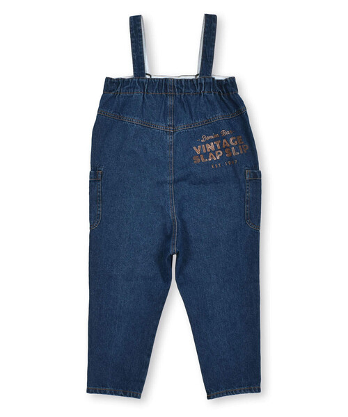 SLAP SLIP（スラップスリップ）の「バックプリントハイウエスト風デニムサロペット(80~120cm)（つなぎ/オールインワン・キッズ・ネイビー・80ｃｍ/120cm/110cm/90cm/100cm）」の11枚目の写真