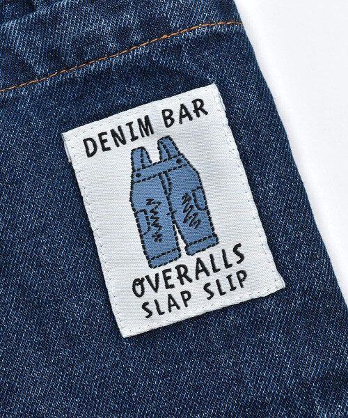 SLAP SLIP（スラップスリップ）の「バックプリントハイウエスト風デニムサロペット(80~120cm)（つなぎ/オールインワン・キッズ・ネイビー・80ｃｍ/120cm/110cm/90cm/100cm）」の13枚目の写真