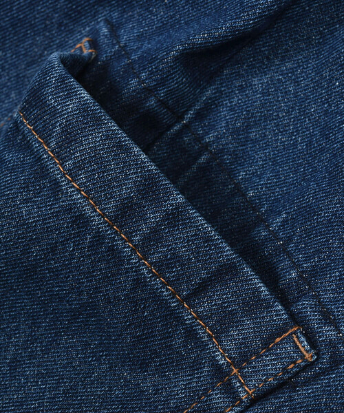 SLAP SLIP（スラップスリップ）の「バックプリントハイウエスト風デニムサロペット(80~120cm)（つなぎ/オールインワン・キッズ・ネイビー・80ｃｍ/120cm/110cm/90cm/100cm）」の18枚目の写真