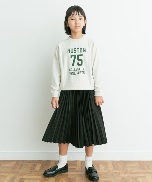 URBAN RESEARCH DOORS（アーバンリサーチドアーズ）の「ランダムプリーツスカート(KIDS)（スカート・キッズ・グリーン系その他/ブラック・150）」の4枚目の写真