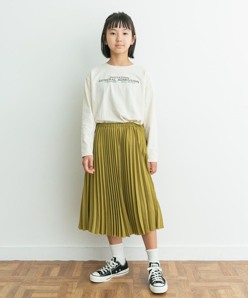 URBAN RESEARCH DOORS（アーバンリサーチドアーズ）の「ランダムプリーツスカート(KIDS)（スカート・キッズ・グリーン系その他/ブラック・150）」の7枚目の写真