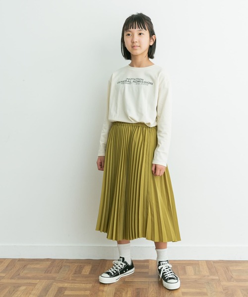 URBAN RESEARCH DOORS（アーバンリサーチドアーズ）の「ランダムプリーツスカート(KIDS)（スカート・キッズ・グリーン系その他/ブラック・150）」の8枚目の写真