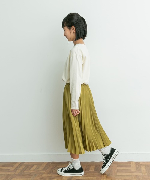 URBAN RESEARCH DOORS（アーバンリサーチドアーズ）の「ランダムプリーツスカート(KIDS)（スカート・キッズ・グリーン系その他/ブラック・150）」の9枚目の写真