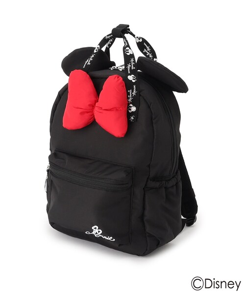 Disney（ディズニー）の「◆【DISNEY】耳付き「ミニーマウス」デザインリュック（バックパック/リュック・キッズ・ピンク系/ブラック・00）」の6枚目の写真